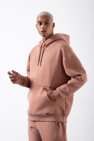 Bir sweatshirt veya sweatshirt ile kışlık erkek büyük beden polar takım elbise