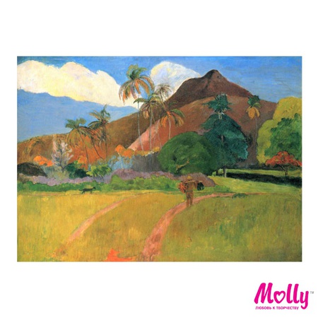Painting by numbers Gauguin. Mountains in Tahiti