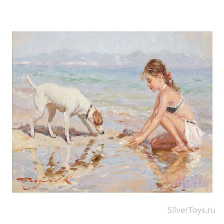 Painting by numbers Razumov. With a friend on the beach