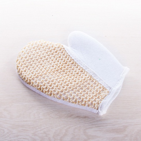 Мочалка-варежка, большая, сизаль/хлопок