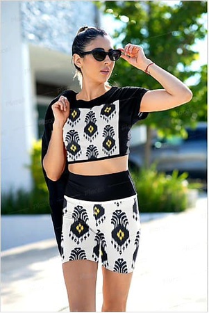 Şık %100 pamuklu ev seti