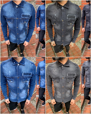 iga fashion erkek mevsimlik kot gömlek mont