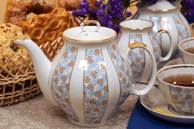 Сервиз чайный 21 предм. Белый лебедь Конфети