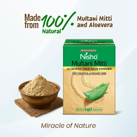 Nisha Multani Mitti for Face 100gm | Natural Oil Control, Acne & Tan Removal | Face Pack