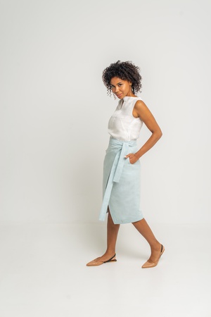 Лето'20 / Юбка из льна назапах