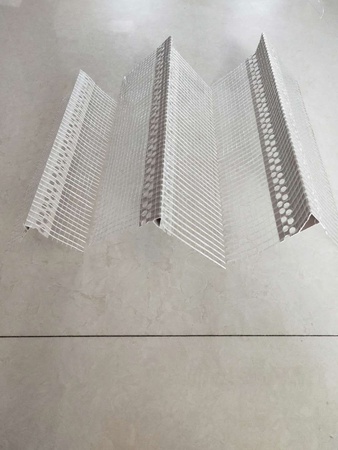 PVC Corner Bead with Fiberglass Mesh, 90° Wall Edge Guard, 2-3 m Length, Anti-Crack, Exterior & Interior Plaster, White/OEM