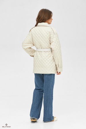 MILA NOVA КУРТКА К-191 МОЛОКО