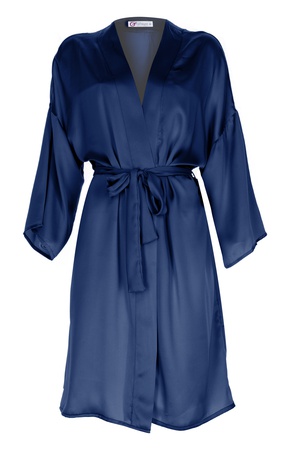 İPEK BAYAN KİMONO - LACİVERT