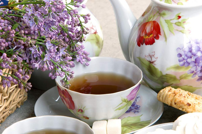 Сервиз чайный Альпийские цветы (Белый лебедь, 14)