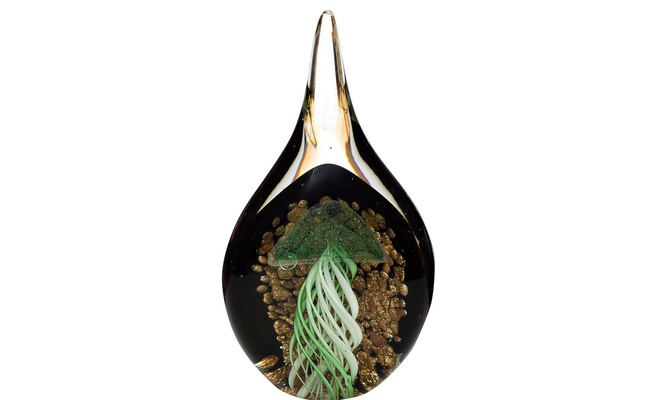 KAHVERENGİ CAM STATUETTE &quot;MEDUSA&quot; KAHVERENGİ