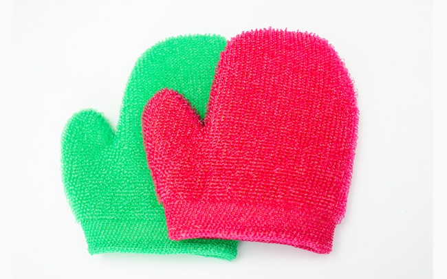 Kısa saçlı scrubber mitten