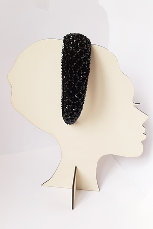 Крест из хрусталя ручной работы Bijusel Бархат Толстая Корона Черный