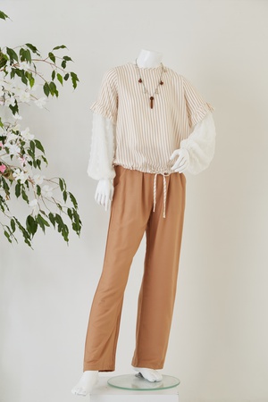 Şifon Kollu Bluz Pantolon