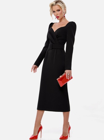 Kemerli bayram gece elbisesi