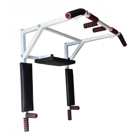 Турник Брусья Пресс MDL настенный 3 в 1 разборный узкий хват белый