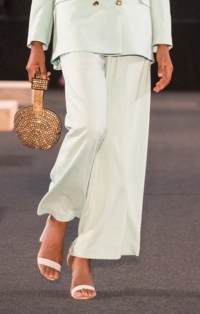 80s High Waist Blue Pants