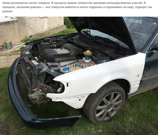 ​Крыло ауди а6 с4 стеклопластик.