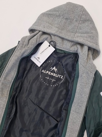 Kadın yeşil deri ceket Alpenblitz