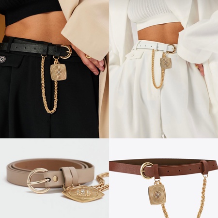 пояс с каменным медальоном