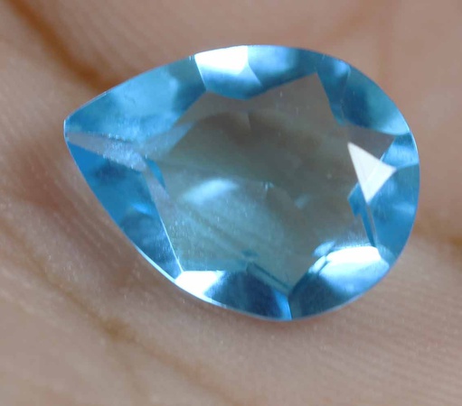 Beautiful Certified 100% Natural Pear Shape SKY BLUE TOPAZ Loose Gemstone