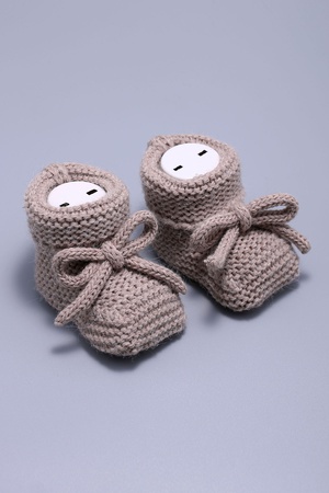 Hattuş Детские пинетки с горизонтальными звеньями на шнуровке