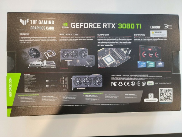 Видеокарта ASUS TUF Gaming GeForce RTX 3080 OC 10 ГБ GDDR6X