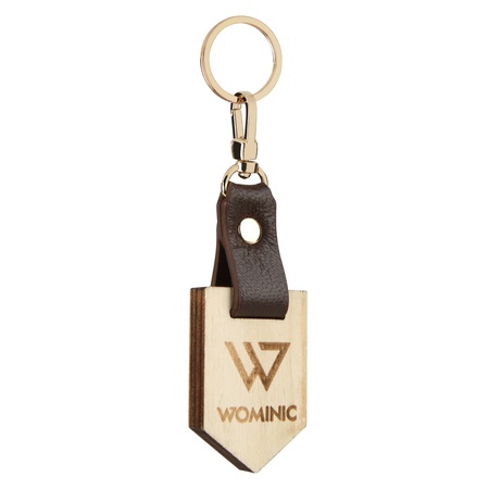 W-KC-WD Ahşap ve deri Anahtarlık