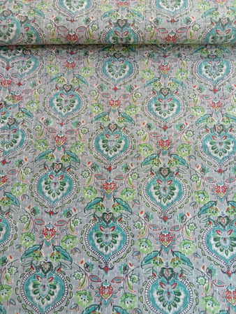 Ethnic Bohemian Drom Home Decor Pan Design Hand Stitching Reversible Block Printed Kantha Work Bed Throw,Wall Decor, Bedding,Quilt,Bed Cover