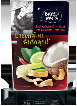 Кокосовые чипсы Том Ям 40 г