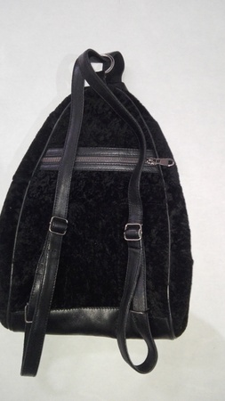 production of backpacks from sheep skin.