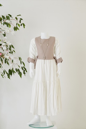 Simli Yarım Kollu Elbise