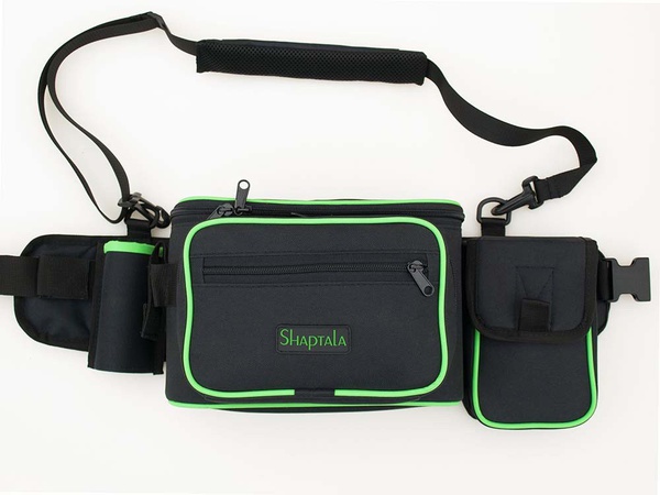 Пояс спиннингиста с держателем для спиннинга и боковым карманом