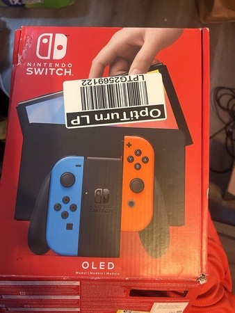 Nintendo Switch OLED Model with Neon Red Neon Blue Joy-Con Complete Set