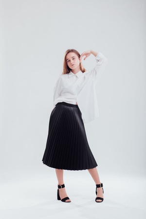 Юбка, жакет, рубашка, блуза