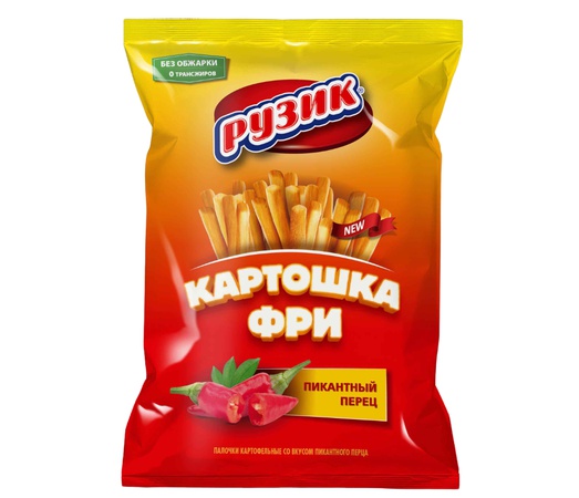 Baharatlı biber aromalı patatesli atıştırmalıklar RUZIK, 60 gr