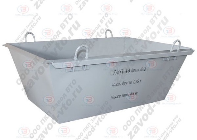 TMP-44 container for mortar and concrete