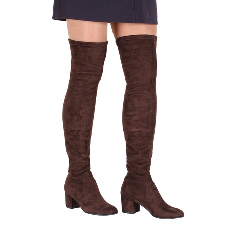 Женские ботфорты, стрейч <G903>