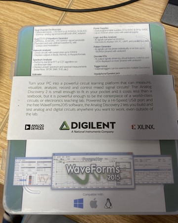Digilent Analog Discovery 2: USB-осциллограф 100 МС/с, логический анализатор, источник питания