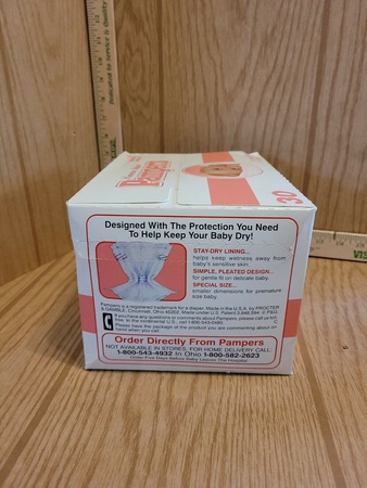 Vintage Pampers Çocuk Bezi Hastane Prematüre Pembe