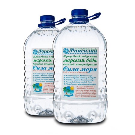 Natural sea water of high concentration "POWER OF THE SEA", 5 liters