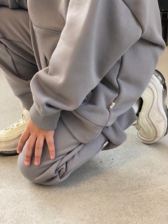 Children's suit with a hood.