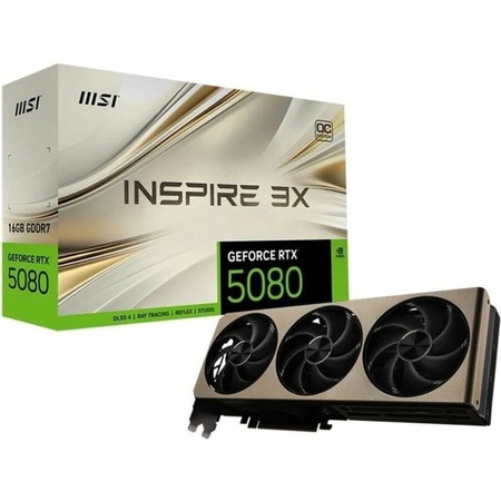 Best MSI RTX 5080 16G INSPIRE 3X OC 16GB GDDR7, Brand New Video Card