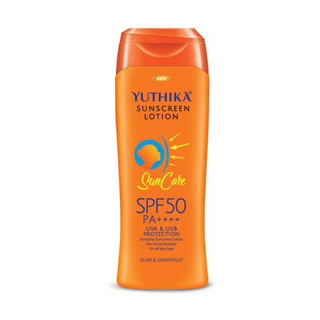 Yuthika Sunscreen Lotion SPF 50 PA+++ 300ml High Protection, Non-Greasy Formula, UVA & UVB Protection