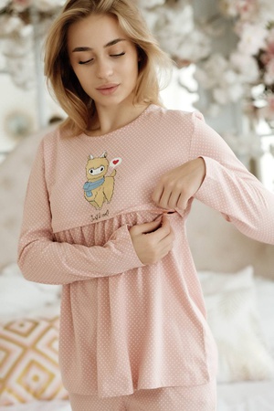 Женская трикотажная пижама для кормящих