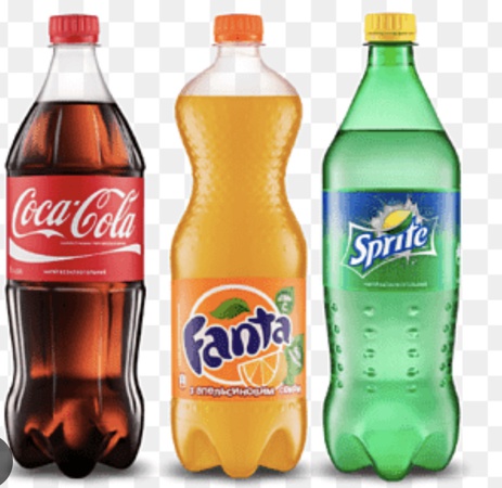 Безалкогольные газированные напитки продукции Кока кола и Пепси