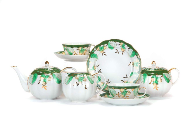 Сервиз чайный 21 предм. Тюльпан Золотой орех