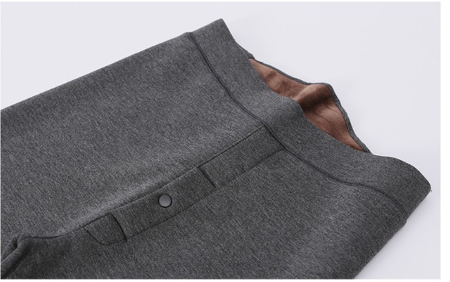 Sonbahar ve kış yeni erkek çift katmanlı ısıtmalı termal pantolon, polar ve kalınlaştırılmış bel desteği ve dizlik alt termal pantolon