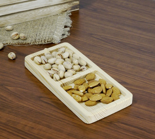 Менажница Прямоугольник, 2 секции, ширина 100мм, длина 200мм