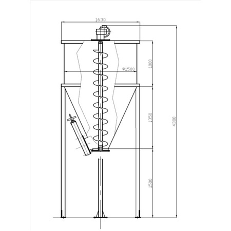 ЕМКОСТЬ С МЕШАЛКОЙ И ЗАДВИЖКОЙ ОБЪЕМОМ 2,6 М³