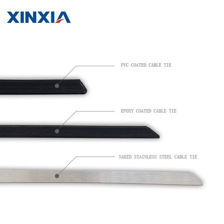 Epoksi / PVC Kaplı 304 Paslanmaz Çelik Kablo Bağı